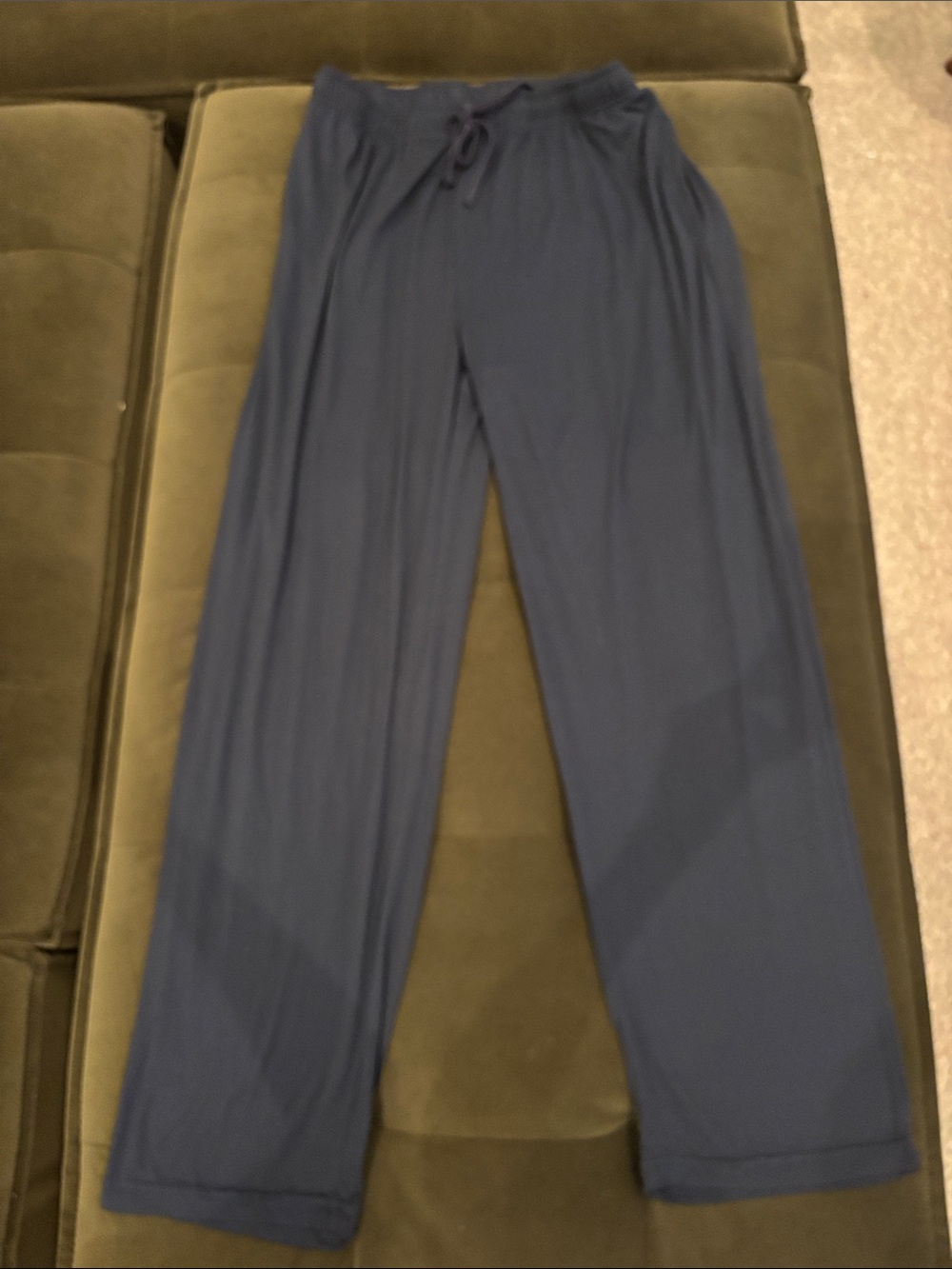 Navy Wide-Leg Lounge Pants